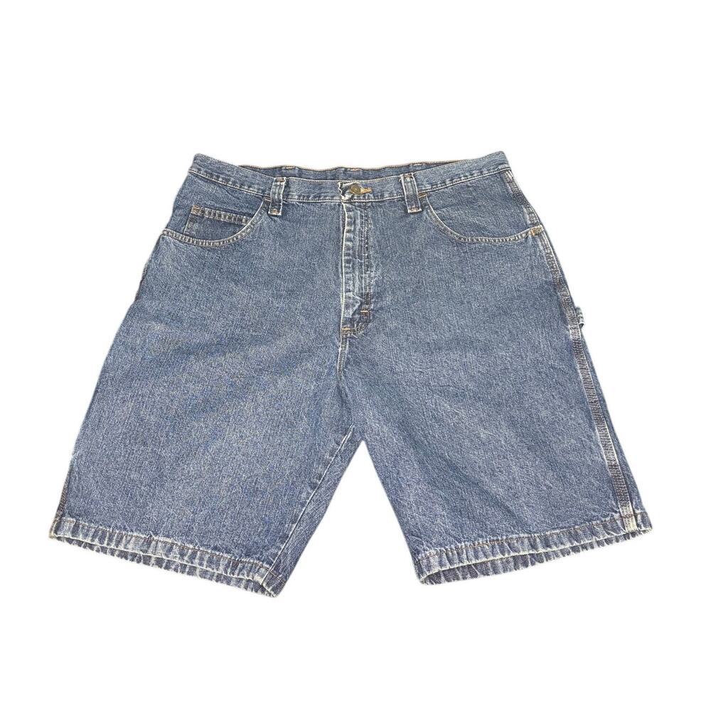 Wrangler Authentic Issue Denim Carpenter Shorts Mens 38 Reg Medium Wash Jorts